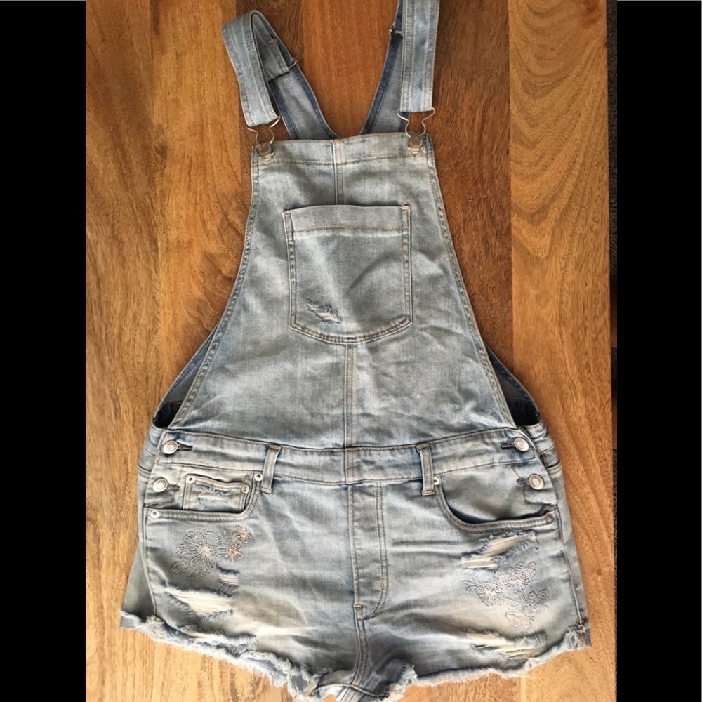 American Eagle denim overalls